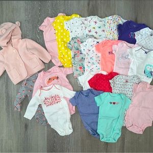 NWOT Baby Girls 3 Months - Lot of Clothes - Carter’s and Baby Gap